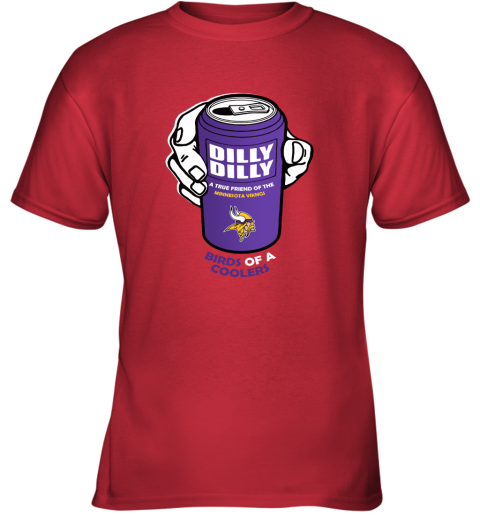 Bud Light Dilly Dilly! Minnesota Vikings Birds Of A Cooler Women's V-Neck  T-Shirt 