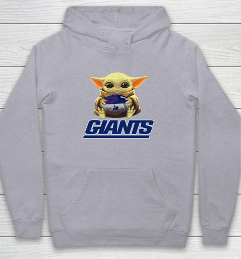 NFL Football New York Giants Baby Yoda Star Wars Youth Hoodie 6