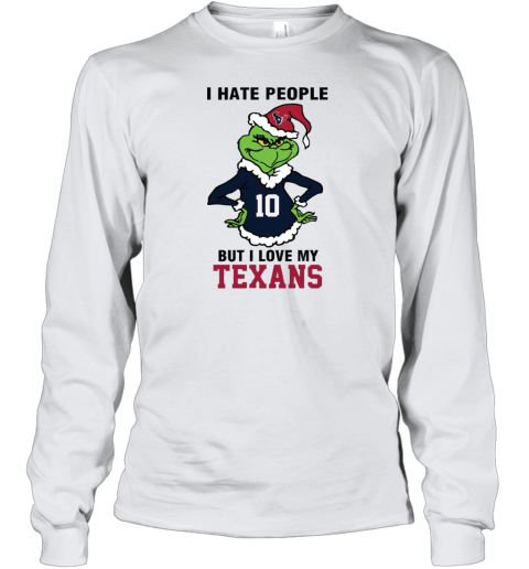 I Hate People But I Love My Texans Houston Texans NFL Teams Youth Long Sleeve