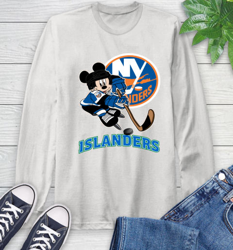 NHL New York Islanders Mickey Mouse Disney Hockey T Shirt Long Sleeve T-Shirt