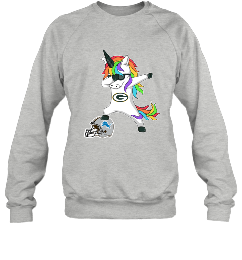 Football Dabbing Unicorn Steps On Helmet Green Bay Packers Sweatshirt