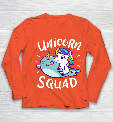Unicorn Squad Narwhal Funny Cute Birthday Party Present Gift Youth Long Sleeve 3