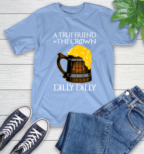 NBA Los Angeles Lakers A True Friend Of The Crown Game Of Thrones Beer Dilly Dilly Basketball T-Shirt 12