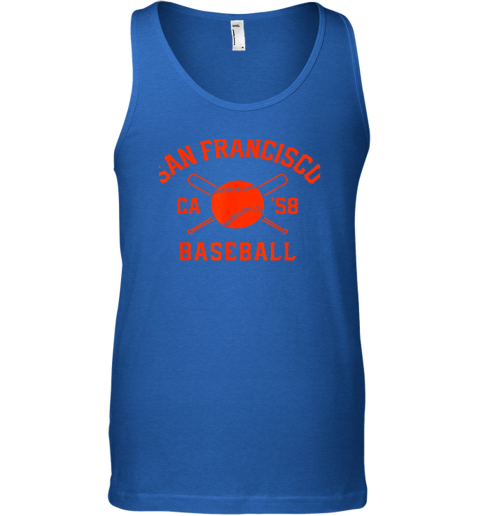 wyzx san francisco baseball vintage sf the city cali retro gift unisex tank 17 front royal