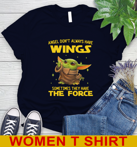 Baby Yoda Angel Don't Always Have Wings They Have The Force Shirt 86