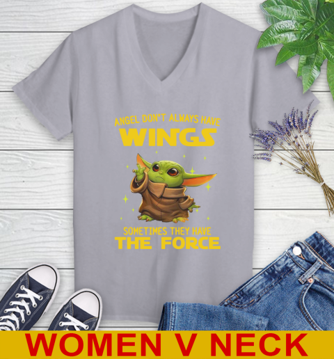 Baby Yoda Angel Don't Always Have Wings They Have The Force Shirt 76