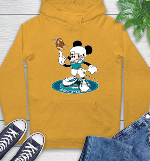 NFL Football Miami Dolphins Cheerful Mickey Disney Shirt Hoodie 3