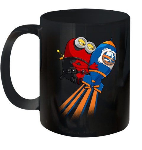 NHL Hockey New York Islanders Deadpool Minion Marvel Shirt Ceramic Mug 11oz