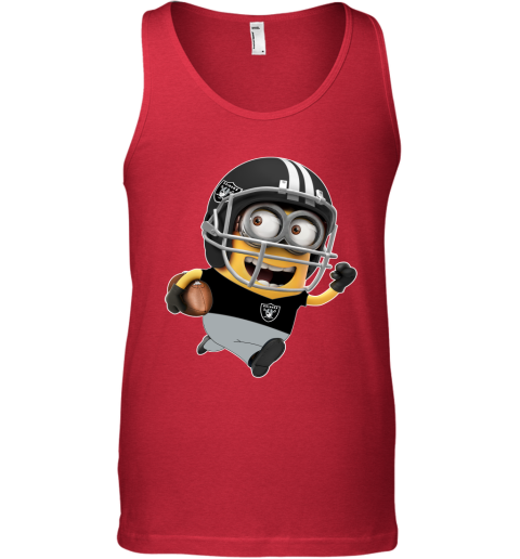 NFL Oakland Raiders Minions Disney Football Sports ktE0SjpICtS unisex tank 17 95 151514 front red