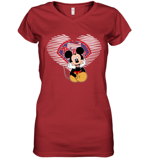 MLB Philadelphia Phillies The Heart Mickey Mouse Disney Baseball T Shirt 7K8PMwU8lIj women v neck t shirt 39 95 151514 front red