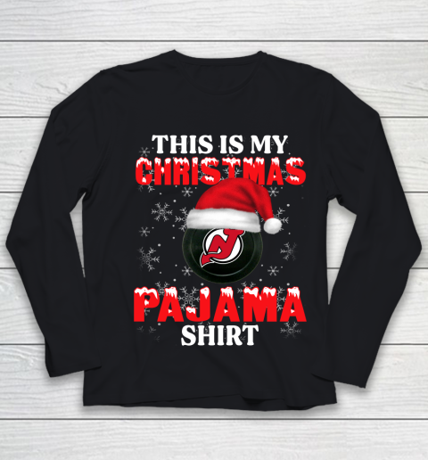 New Jersey Devils This Is My Christmas Pajama Shirt NHL Youth Long Sleeve