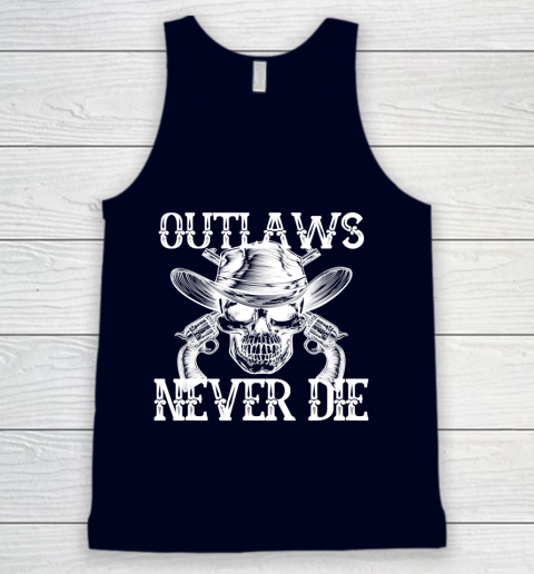 Outlaws Never Die shirt skull biker Tank Top 2