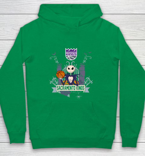 NBA Sacramento Kings Basketball Jack Skellington Halloween Youth Hoodie 4