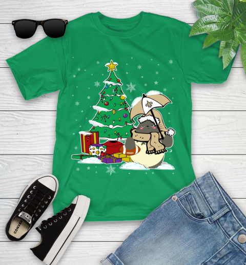 New Orleans Saints NFL Football Cute Tonari No Totoro Christmas Sports Youth T-Shirt 8