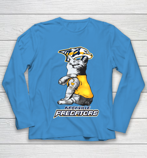 NHL My Cat Loves Nashville Predators Hockey Youth Long Sleeve 5