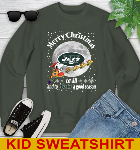 New York Jets Merry Christmas To All And To Jets A Good Season NFL Football Sports Youth Sweatshirt 8