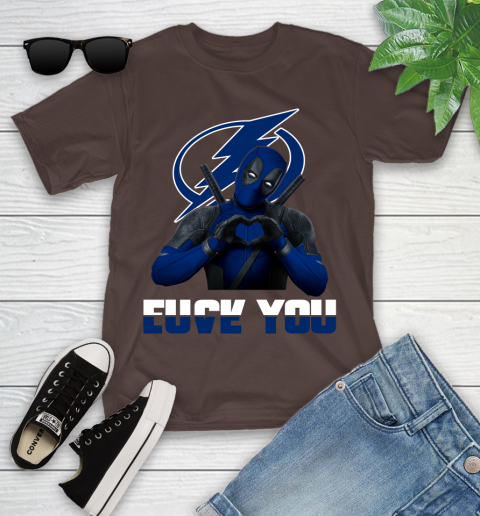 NHL Tampa Bay Lightning Deadpool Love You Fuck You Hockey Sports Youth T-Shirt 7