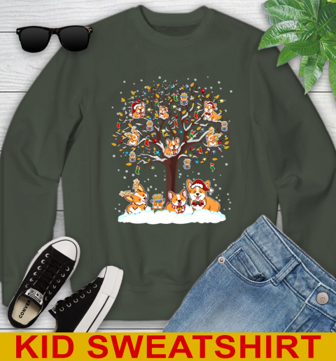Corgi dog pet lover light christmas tree shirt 116