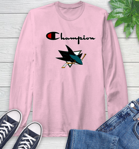 NHL Hockey San Jose Sharks Champion Shirt Long Sleeve T-Shirt 8