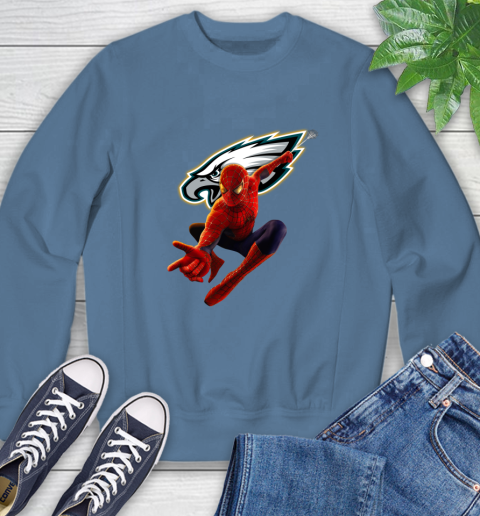 NFL Spider Man Avengers Endgame Football Philadelphia Eagles Sweatshirt 7