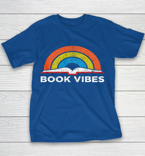 Reading Rainbow t shirt Vintage Retro Book Vibes Rainbow Gift for Reading Lovers Youth T-Shirt 6