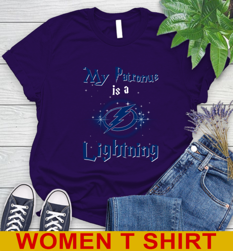 NHL Hockey Harry Potter My Patronus Is A Tampa Bay Lightning Women's T-Shirt 4