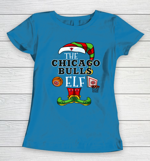 Chicago Bulls Christmas ELF Funny NBA Women's T-Shirt 6