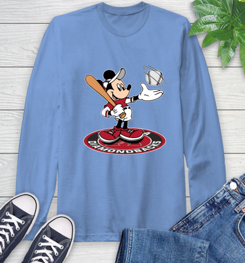 MLB Baseball Arizona Diamondbacks Cheerful Mickey Disney Shirt Long Sleeve T-Shirt 12
