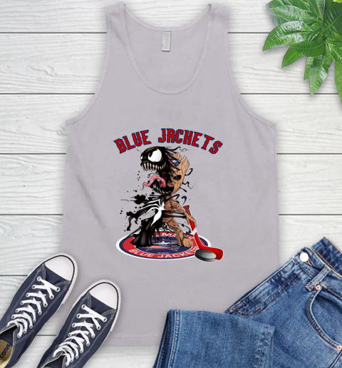 NHL Columbus Blue Jackets Hockey Venom Groot Guardians Of The Galaxy Tank Top 4