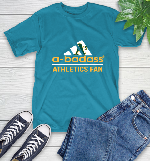 MLB A Badass Oakland Athletics Fan Adidas Baseball Sports T-Shirt 9