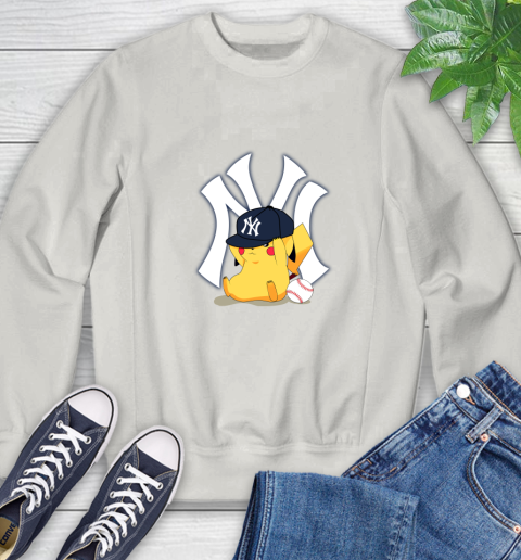 MLB Pikachu Baseball Sports New York Yankees Sweatshirt 13 MLB Pikachu Baseball Sports New York Yankees Sweatshirt - Image 13