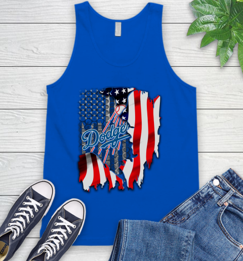 Los Angeles Dodgers MLB Baseball American Flag Tank Top 4