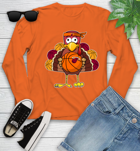 Miami Heat Turkey thanksgiving day Youth Long Sleeve 4