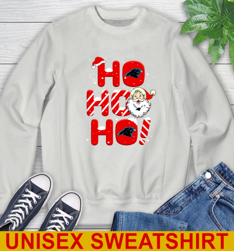 Carolina Panthers NFL Football Ho Ho Ho Santa Claus Merry Christmas Shirt Sweatshirt 5