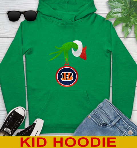 Cincinnati Bengals Grinch Merry Christmas NFL Football Youth Hoodie 8