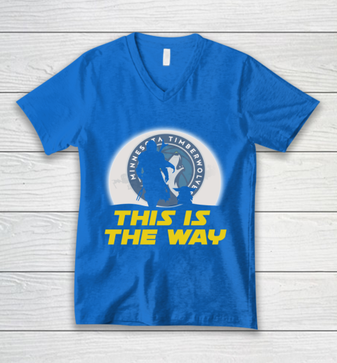 Minnesota Timberwolves NBA Basketball Star Wars Yoda And Mandalorian This Is The Way V-Neck T-Shirt 5