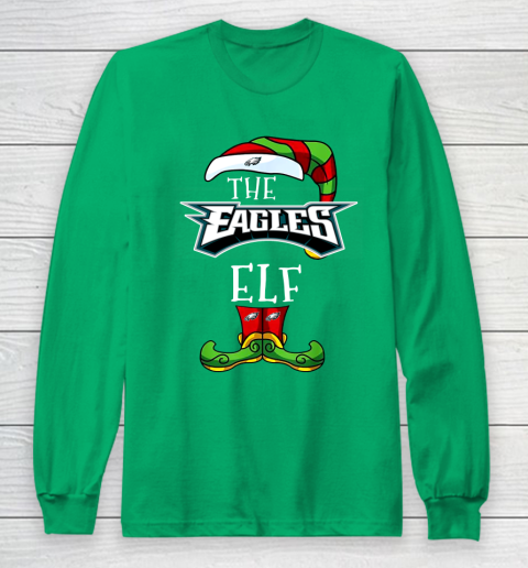 Philadelphia Eagles Christmas ELF Funny NFL Long Sleeve T-Shirt 4