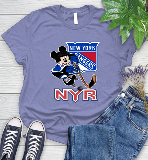 NHL New York Rangers Mickey Mouse Disney Hockey T Shirt Women's T-Shirt 11