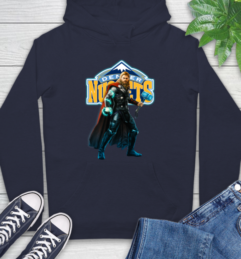 NBA Thor Avengers Endgame Basketball Denver Nuggets Hoodie 4