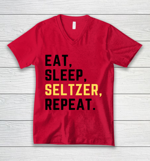Bud Light Seltzer  Eat Sleep Seltzer Repeat V-Neck T-Shirt 3