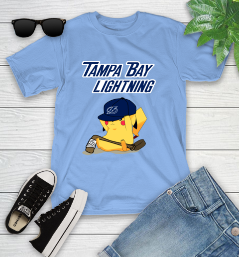 NHL Pikachu Hockey Sports Tampa Bay Lightning Youth T-Shirt 11