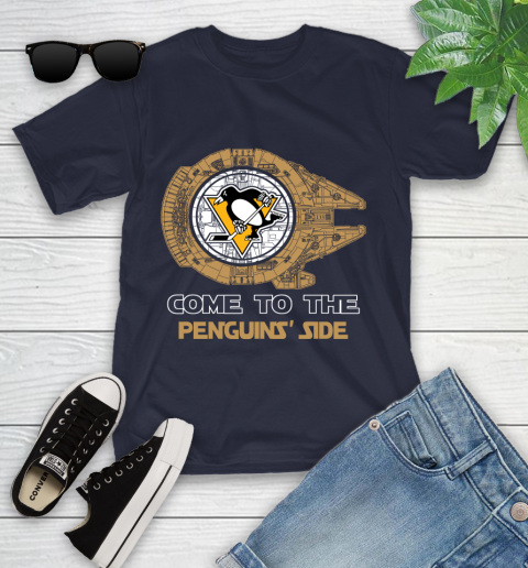 NHL Come To The Pittsburgh Penguins Wars Hockey Sports Youth T-Shirt 2