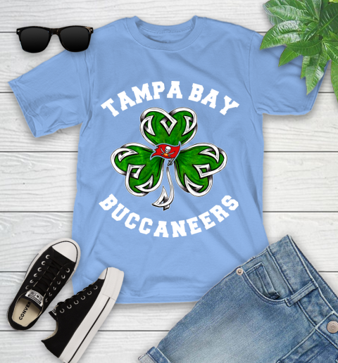 NFL Tampa Bay Buccaneers Three Leaf Clover St Patrick's Day Football Sports Youth T-Shirt 15
