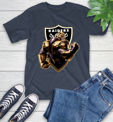 NFL Thanos Avengers Endgame Football Sports Oakland Raiders T-Shirt 4
