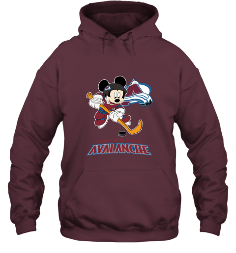 NHL Hockey Mickey Mouse Team Colorado Avanlanche Hoodie