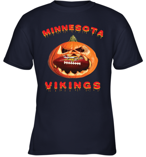 NFL Minnesota Vikings Halloween Pumpkin Football Sports T Shirt