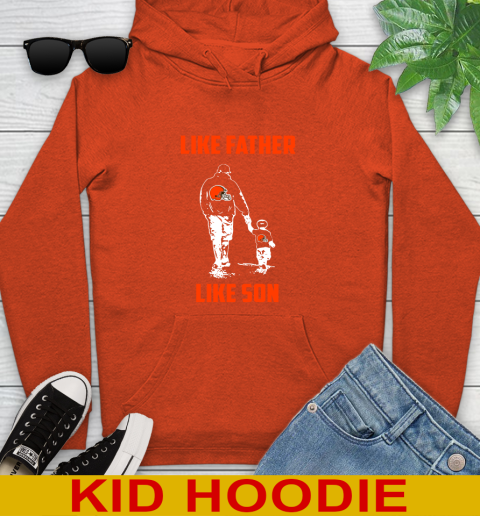 Cleveland Browns NFL Football Like Father Like Son Sports Youth Hoodie 4