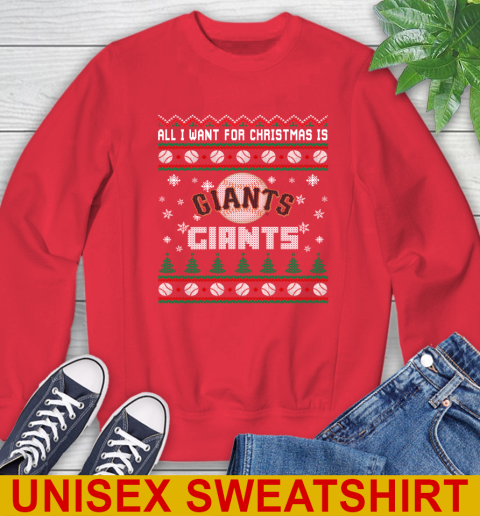 MLB All I Want For Christmas Is San Francisco Giants Baseball Sports 36
