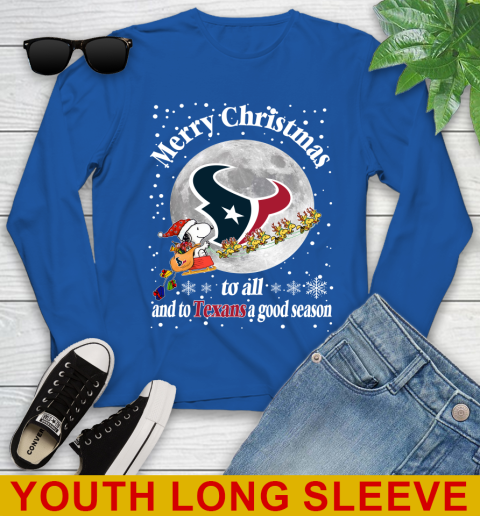 Houston Texans Merry Christmas To All And To Texans A Good Season NFL Football Sports Youth Long Sleeve 10