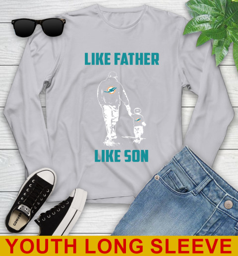Miami Dolphins NFL Football Like Father Like Son Sports Youth Long Sleeve 5